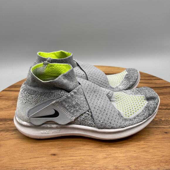 Nike Free RN Motion Flyknit Shoes Womens Size 5.5 Gray Running Comfort Walking - Picture 1 of 8